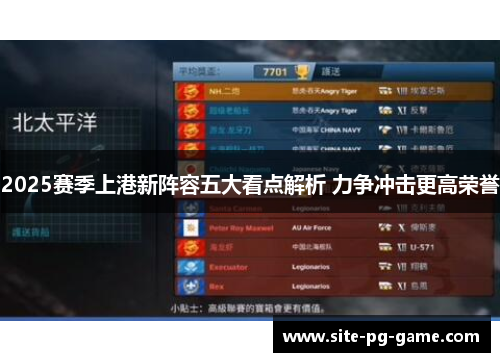2025赛季上港新阵容五大看点解析 力争冲击更高荣誉